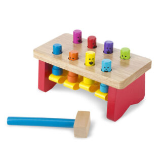 Melissa & Doug Deluxe Pounding Bench Wooden Toy With Mallet